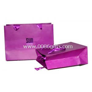 1c impresión sol 210g púrpura arte papel regalo bolsa