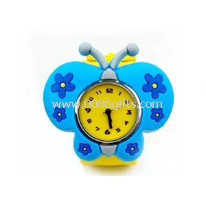 Azul de Butterflyer de Silicon Slap pulsera relojes