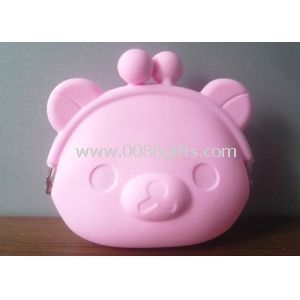 Cerdo rosa silicona monedero
