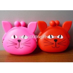 Chat rouge Silicone porte-monnaie