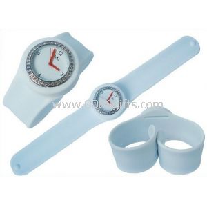 White Slap Bracelet Watch With Silicone Water Resistant 1 ATM Watches