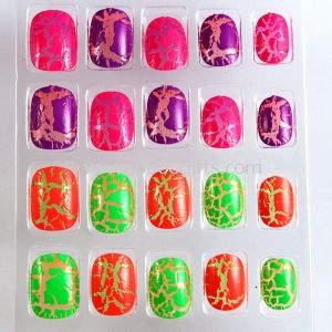 Colorful Kids decorated Fake Nails