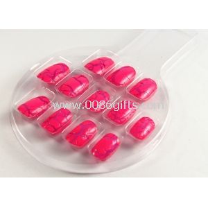 Moda rosa niños / niños falso uñas Natural / encanto con plástico