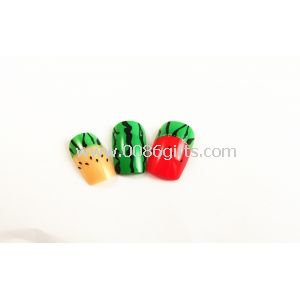 Obst / Fett Finger Fake Nägel farbig für Frühling und Sommer