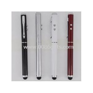 3 in 1 Silicon Tip Stylus Touch Screen Pen For Iphone with Laser and LED Light Function