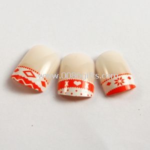 Natural looking French Manicure Fake Nails for girls