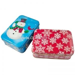 Holiday Cookie Metal Tin Container
