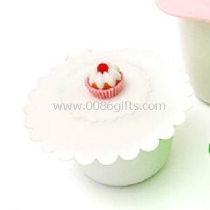 Cake logo canopy silicone cup lids
