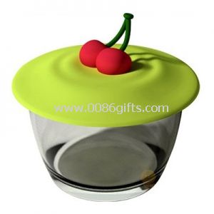 Frukt apple silikon cup topp lokk