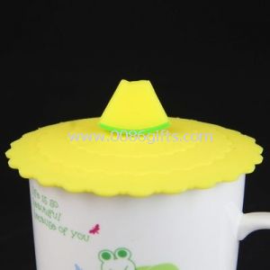 Fruit logo yellow lids silicone cup top cover