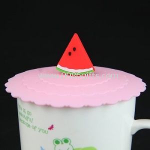 Frukt vannmelon logo silikon cup lokk topp dekke