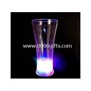 Novelty glass material led flashing cups