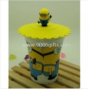 Thief hot 3D movie Daddy little yellow silicone lid Huang Doudou leakproof lid lid small soldier