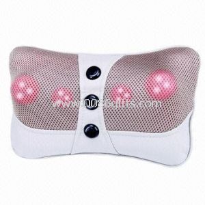 Car and Home Use Thermal Shiatsu Massage Pillow with DC Adapter, Light, Portable