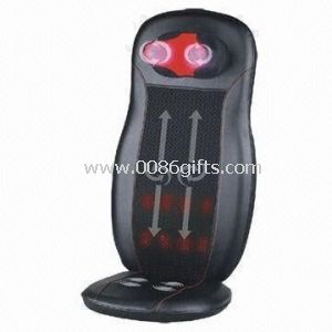 Neck and Back Shiatsu Massage Seat Cushion with Infrared Heating, 8 Rollers Up and Down