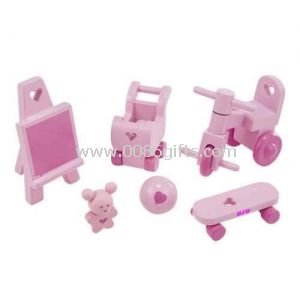 Childrens accessory set composed of toy motorbike,toy photo pad,toy cart,cart toy,toy scooter,scooter toy,etc