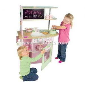 Wooden island kitchen