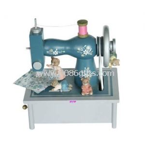 Wooden sewing machine