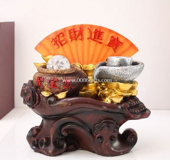 A thriving business running water fountain resin handicraft