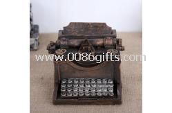Klassinen mustavalkoinen kirjoituskoneen korut laatikot