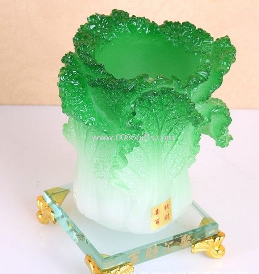 The goods brush pot Imitation jade penjing Household adornment