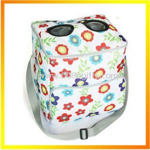 Fashion flower print promotional cheap insulated cooler bag