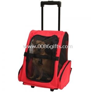 Pet Carrier Dog Cat Rolling Backpack Travel Tote Bag
