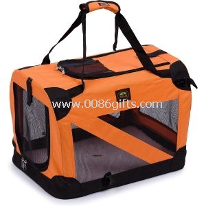 Morbido pieghevole viaggio pieghevole Pet Dog Crate Carrier Bag con titolare del guinzaglio