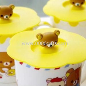 Custom jar bear logo silicone cup cover