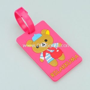 Customized standard size rubber bag tag