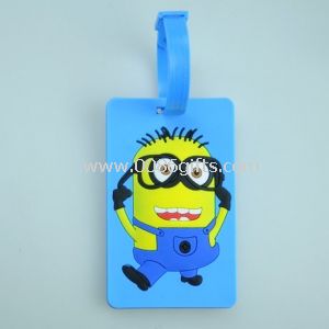 Rubber pvc luggage tag with 3D mold logo by customized