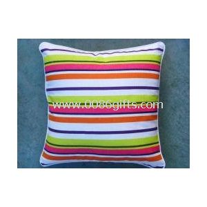 Canvas Cushion with candy strip