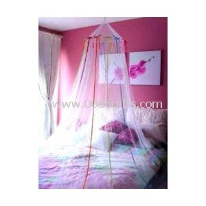 Double mosquito net with 13 rainbow ribbons on body