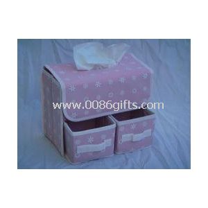 Tissue box with two drewers