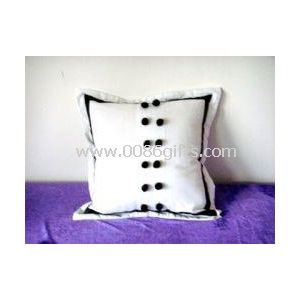 White and Black cotton fabric cushion