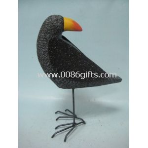 Pássaro cerâmica ou poli estátua da resina material estátuas de animais de jardim gramado