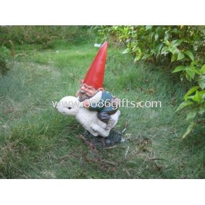 Cüceler boyanmamış komik Bahçe Gnomes çim gnome süsler