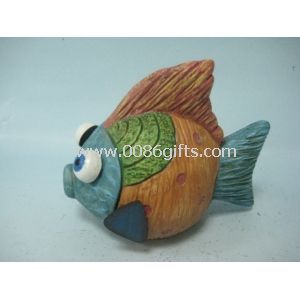 Pescado forma de ornamentos del césped Evergreen para regalos