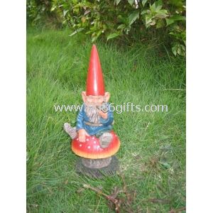 Funny garden gnome figurine