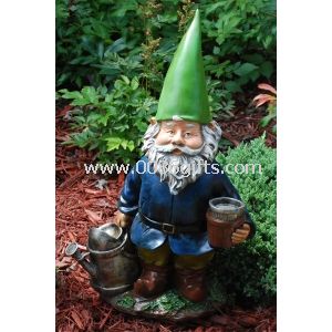 Funny Garden Gnomes with stick