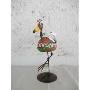 Ostrich shape colorful handpainting Garden Animal Statues for collecting