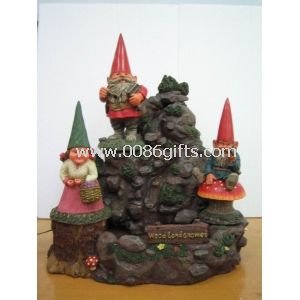 Polyresin small Funny Garden Gnomes sets for garden decoration