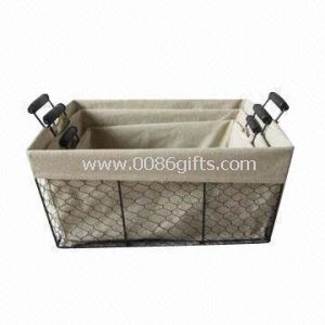 Steel Laundry Basket/Box with Cotton Lining