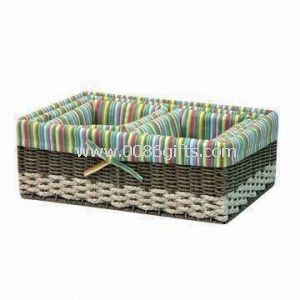 Storage baskets/boxes with lining