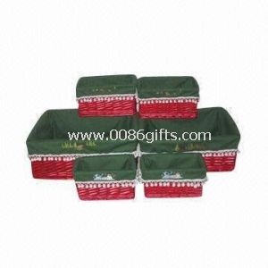 Cajas de almacenamiento de misceláneas, cestas utilidad sauce