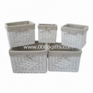 Willow Storage Basket/Boxes Set of 5