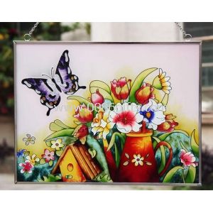Fashion butterfly sun catcher / suncatcher outdoor Decorative Garden Stakes