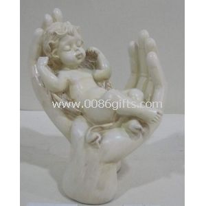 Ofício de resina poli na moda moldes presentes Collectible Figurines do anjo