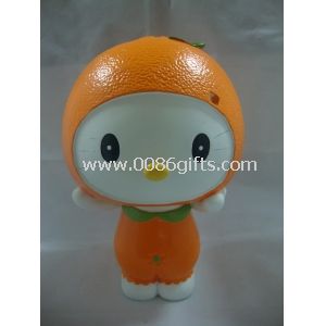 Orange cute girl shape Ceramic Money Box bank