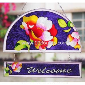 Personalized stained glass sun catcher Decorative Garden Stakes yard decorations